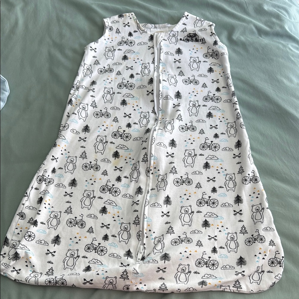 Halo White Sleep Sack Wearable Blanket with Nature Print